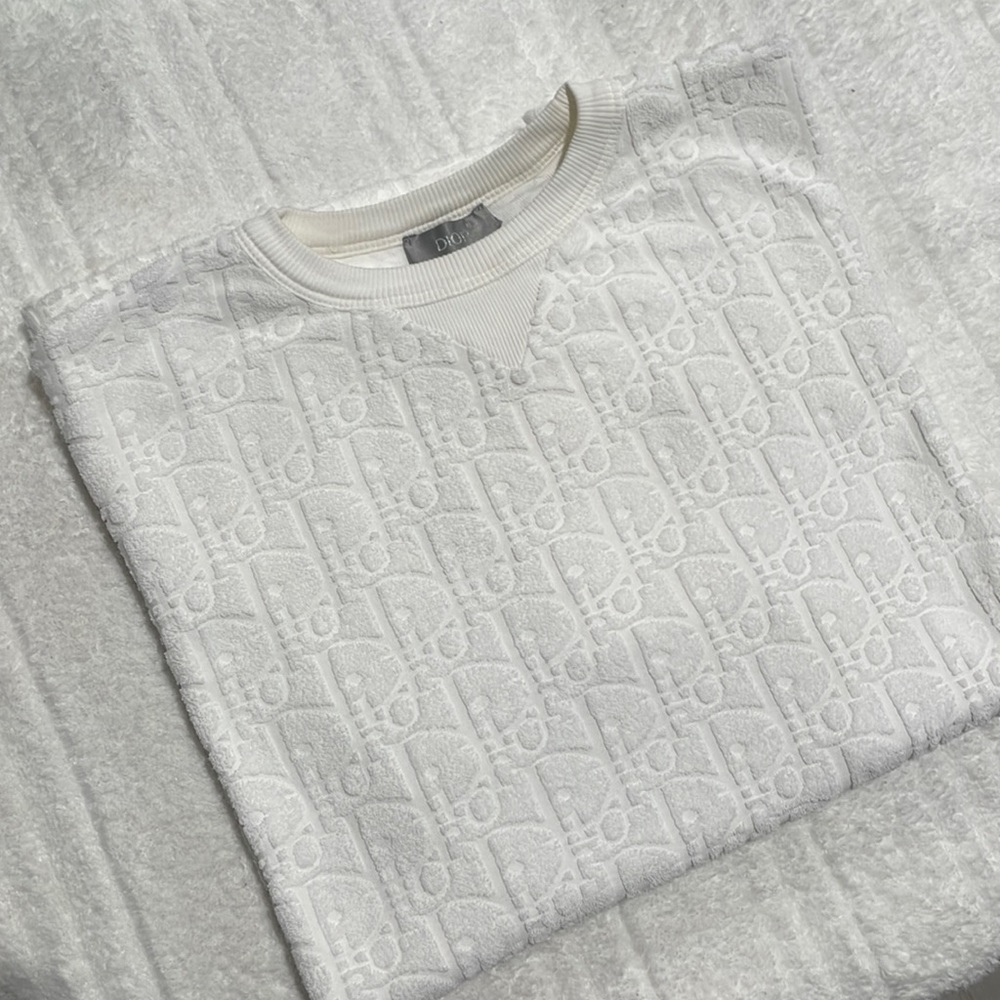 DIOR OBLIQUE T-SHIRT, RELAXED FIT
Off-White Terry Cotton Jacquard